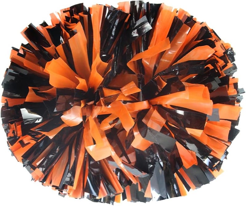 Hooshing 2PCS Pom Poms Cheerleading Professional Cheer Pom Poms with Baton Handle (No Zip Tie) for Cheer Squad Team Sports Spirited Party Dance Training - Image 1